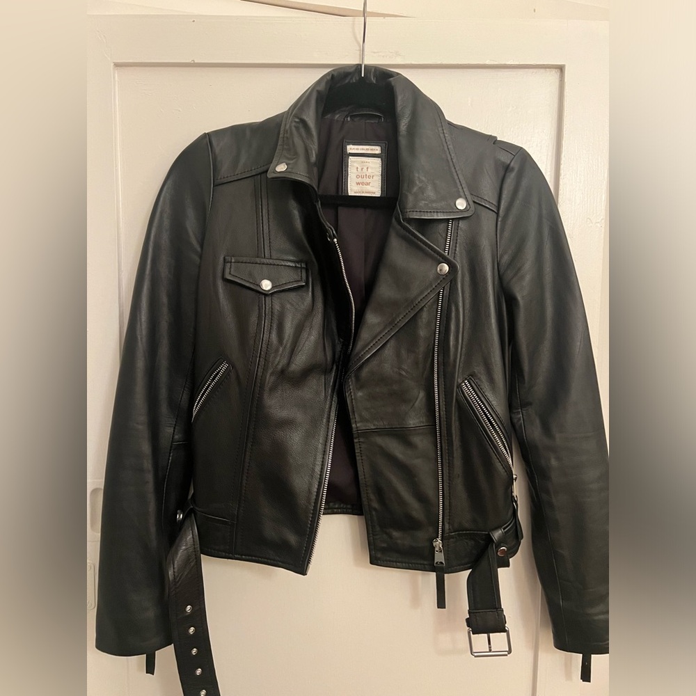 Zara 100% Leather Jacket XS